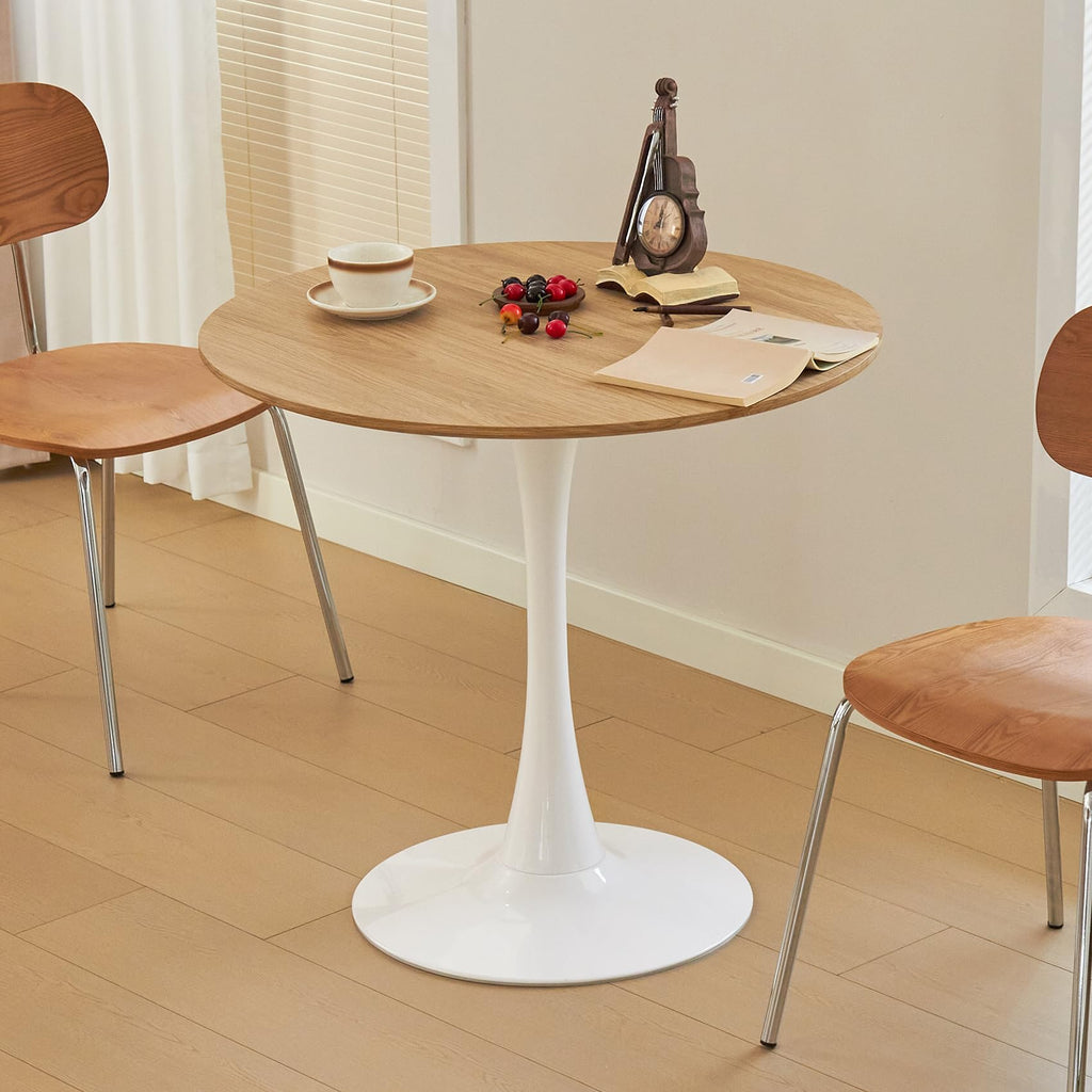 Round Dining Table, 31.5" Tulip Table (White)