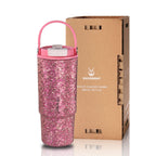 SILVERANT Titanium Insulated Tumbler - 880ml / 29.7 oz -Crystallized Black