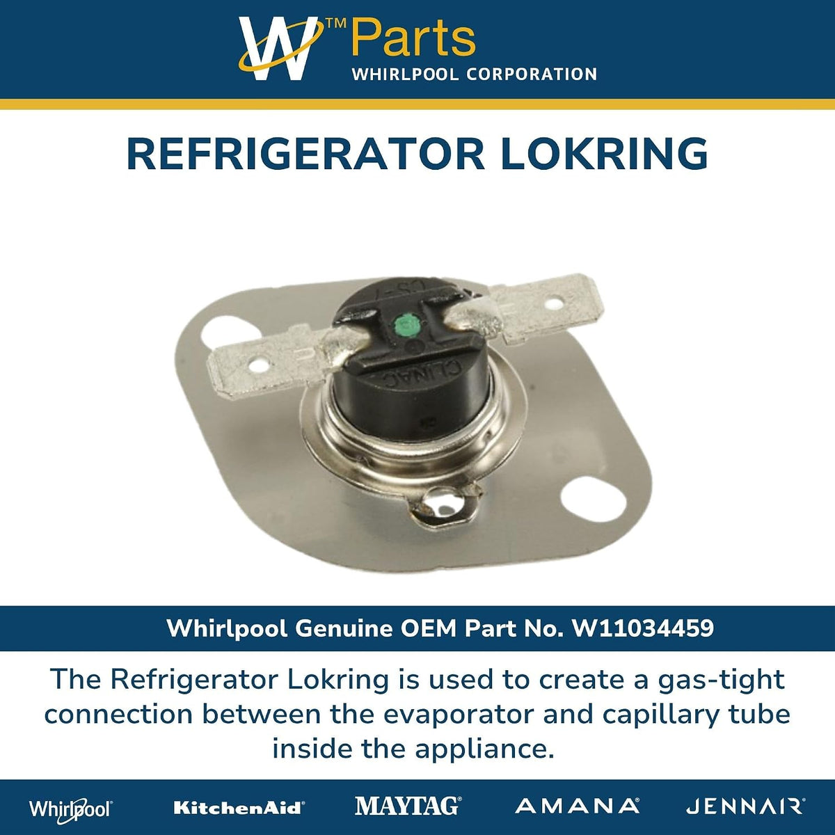 Whirlpool W11034459 Genuine OEM Oven Safety Thermostat Replacement Part - Replaces W10777627