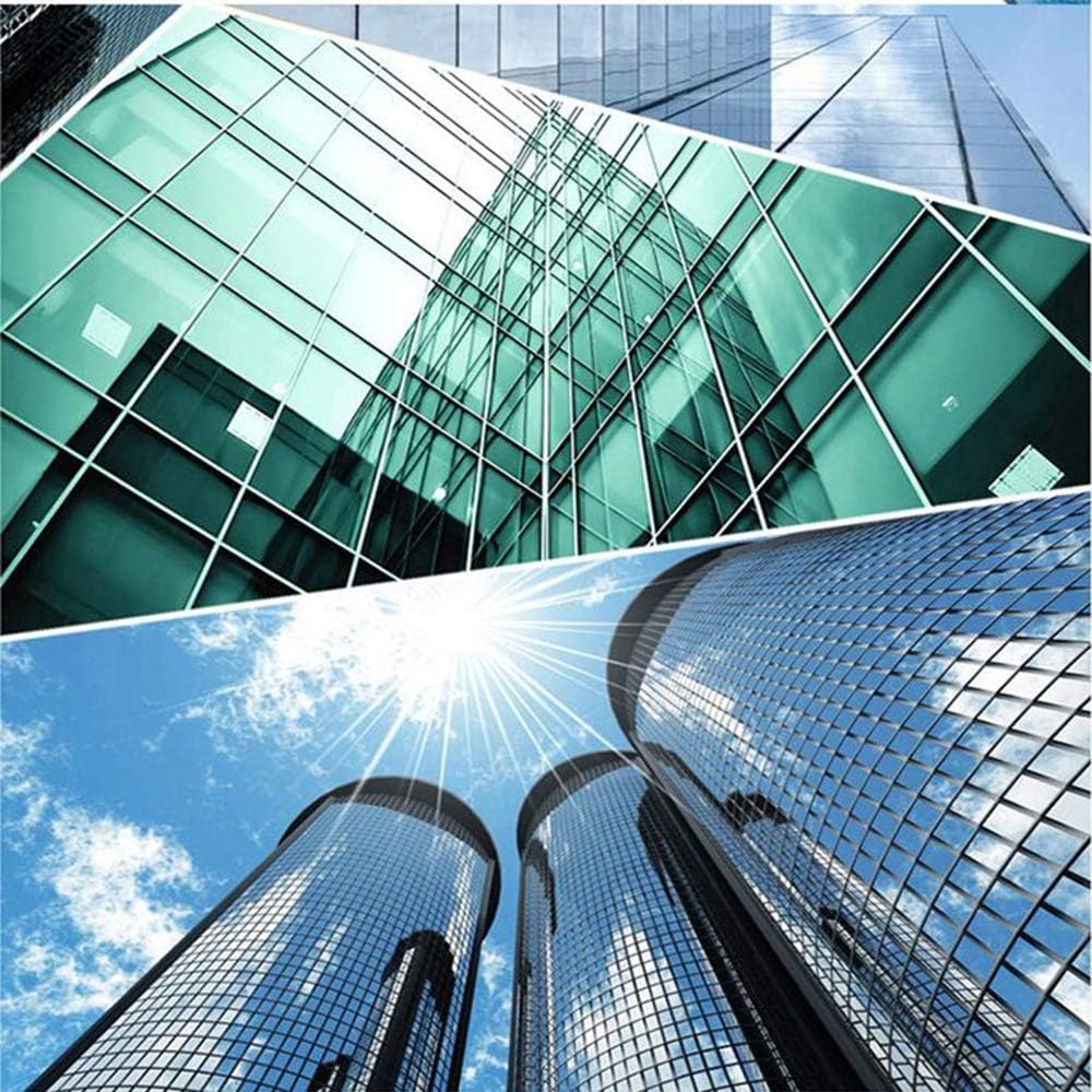 One Way Privacy Window Film Mirror Effect Adhesive Sun Blocking Reflective Window Tint for Glass See Out not in, 60Inch x 33Feet, Green Silver