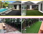 Artificial Turf Grass Outdoor Rug 2x61 ft for Patio, Dog With Drainage
