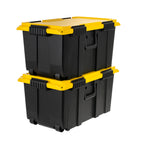IRIS USA 4-Pack 20 Gal Heavy Duty Storage Totes with Lids, Black