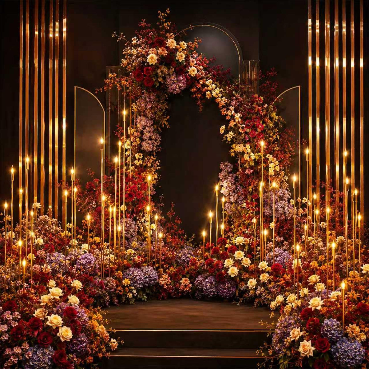 Floor Candle Holders Lamp for Wedding Metal Floor