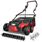 TIECTOWN 2026 Upgrade 16-Inch 15.5A Electric Dethatcher & Scarifier, Green