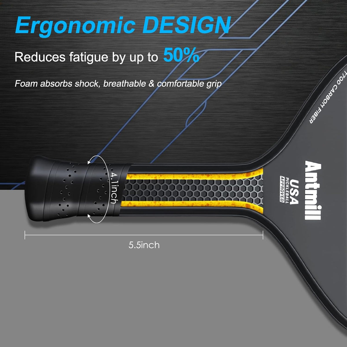 Pickleball Paddles Set of 2 – Thermoformed T700 Carbon Fiber Paddle Set, USAPA Approved