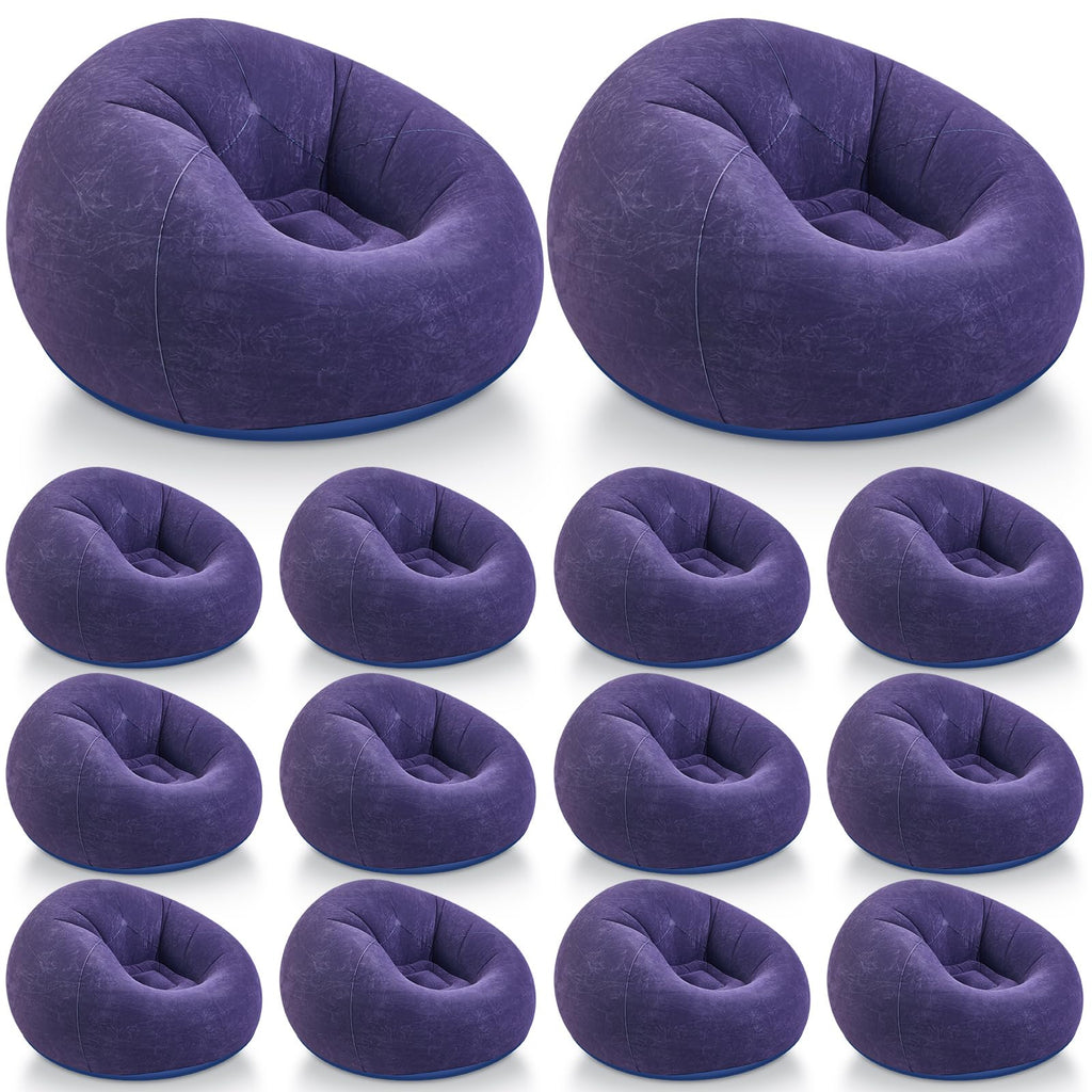 Realspring Inflatable Bean Bag Chairs,Coffee,4 Pcs