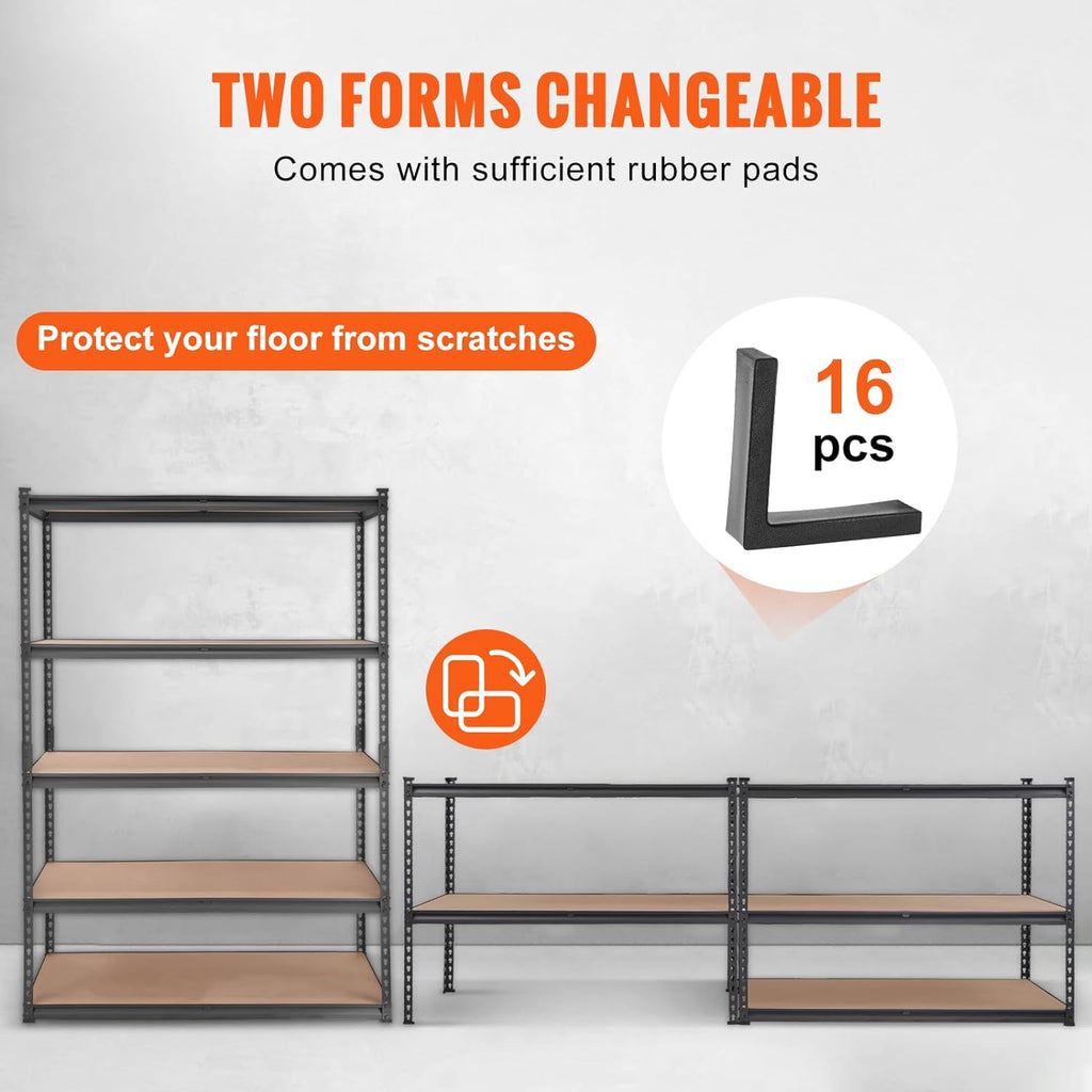 VEVOR Storage Shelves 5-Tier Adjustable 2000 lbs 48"x18"x72" Shelving Unit
