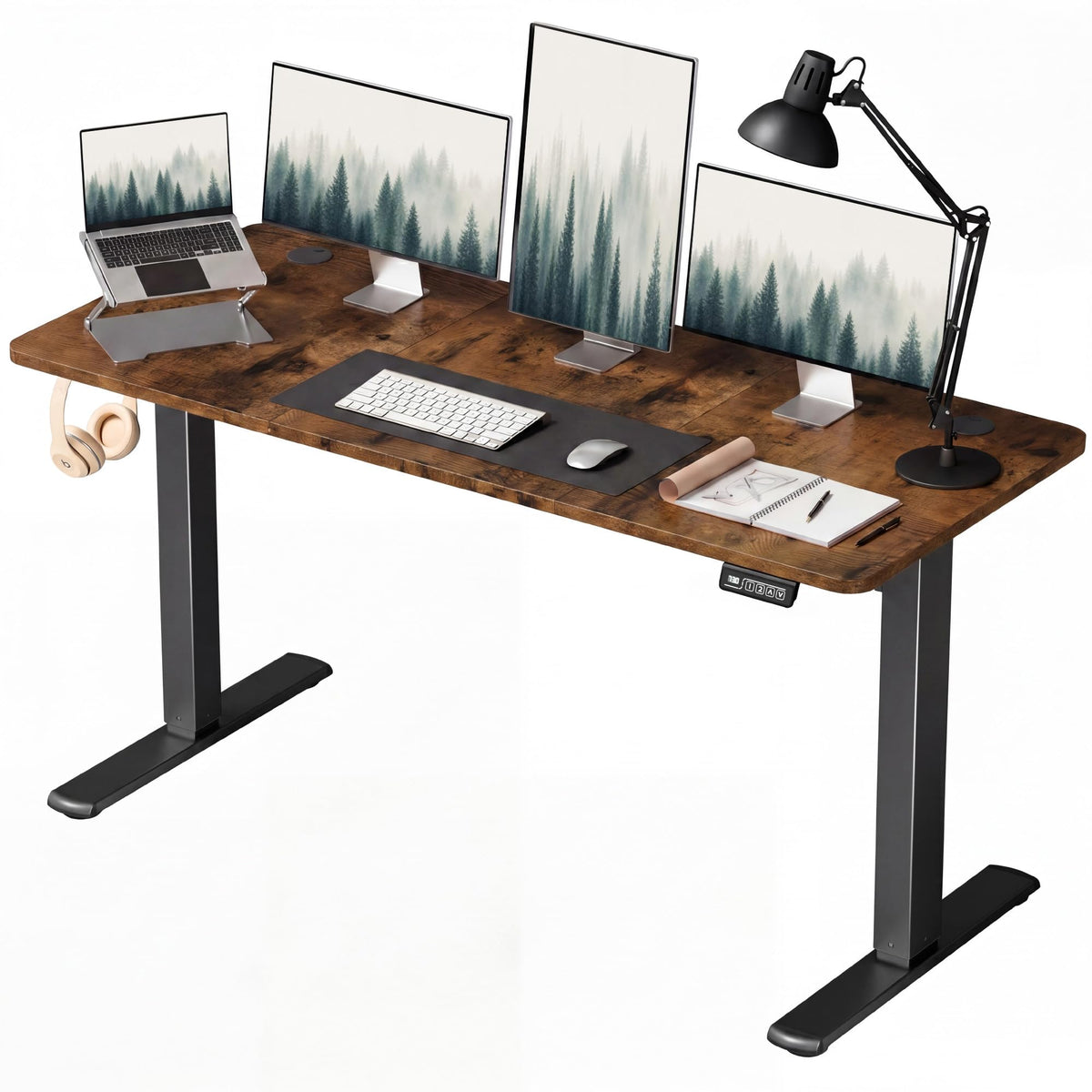 Furmax 55 Inches Electric Height Adjustable Standing Desk Home Office Desk