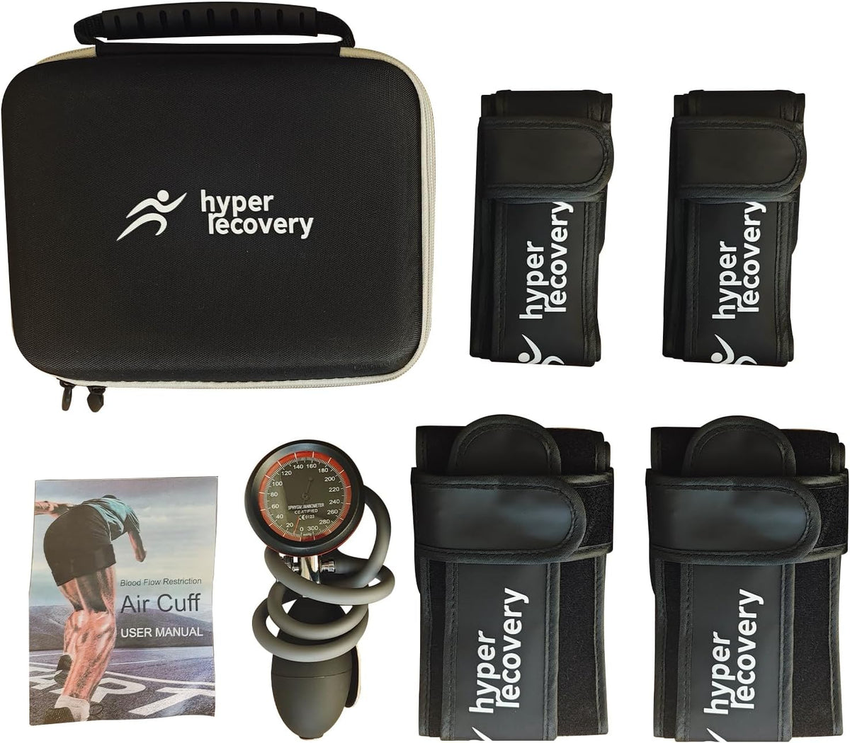 Blood Flow Restriction Bands, BFR Training System, Occlusion Bands with Pressure Gauge, Professional Grade Arms, Legs Occlusion Bands for Men Women Glutes Workout