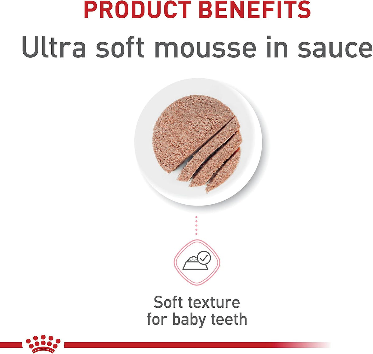Royal Canin Feline Health Nutrition Mother & Babycat Queen Ultra Soft Mousse in Sauce Cat Food, 3 oz (Pack of 24).
