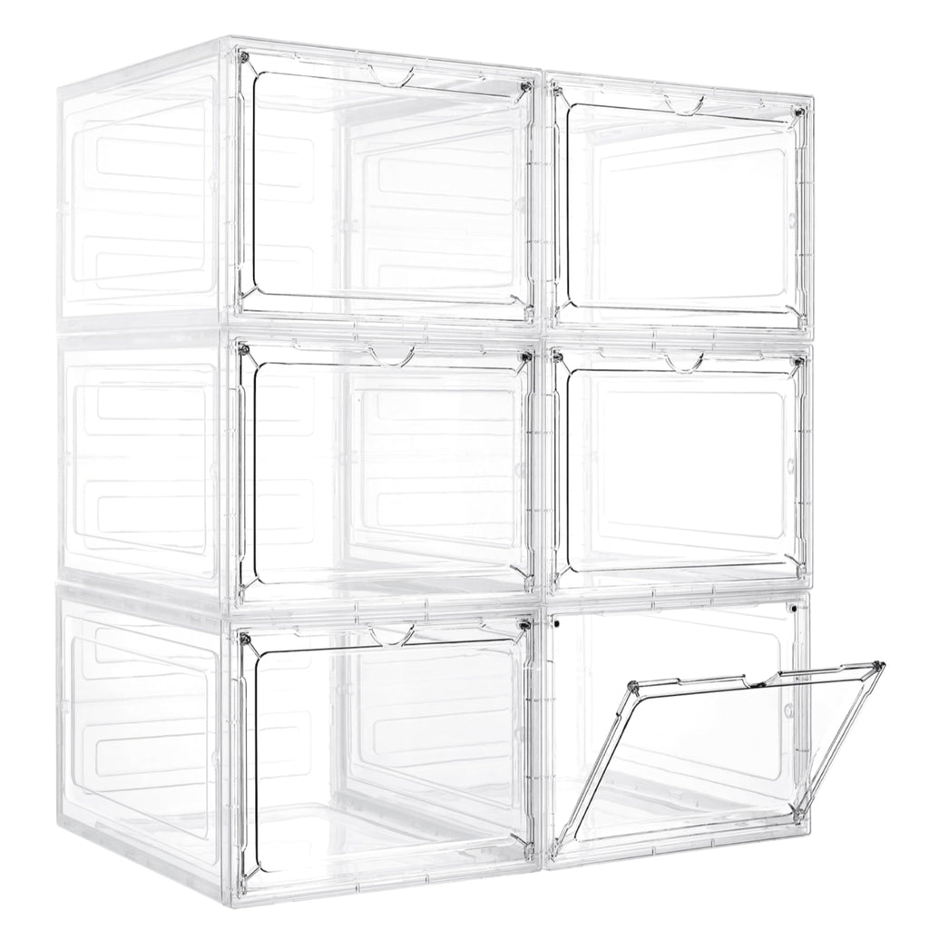 LXLXXL 18 Pack Storage Bins with Lids, 19 Qt Stackable Clear Storage Box