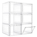 LXLXXL 18 Pack Storage Bins with Lids, 19 Qt Stackable Clear Storage Box