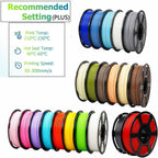 PLA Plus 3D Printer Filament 1.75mm,8 Color 8KG FDM Spool