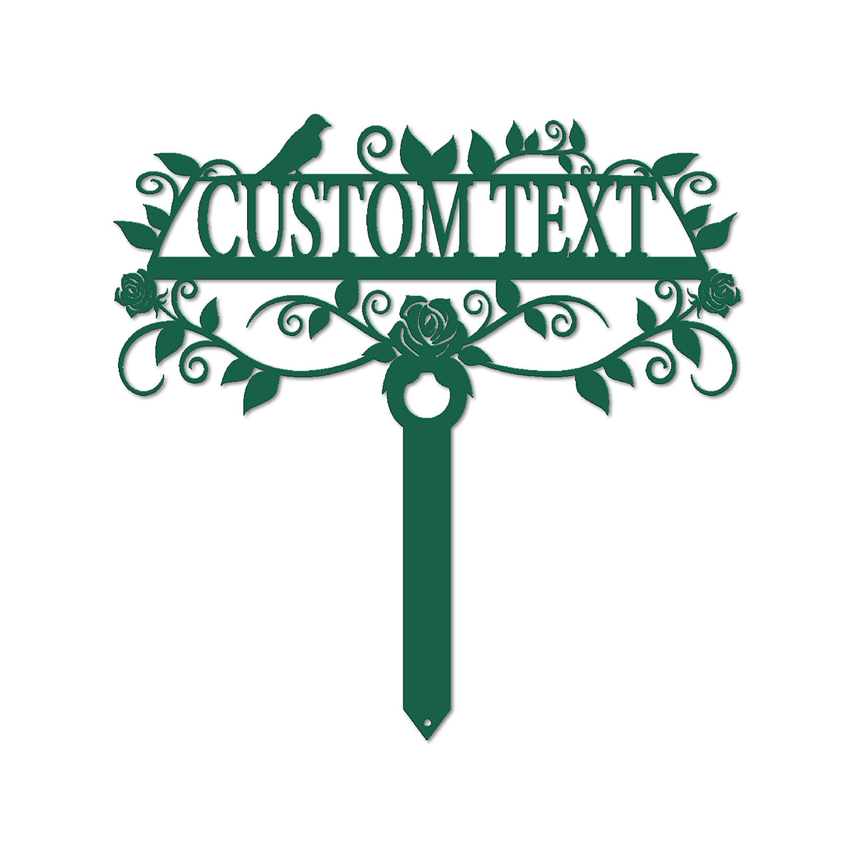 Lewis Design Company Rose Garden Custom Stake (25" W x 25" H, Black)