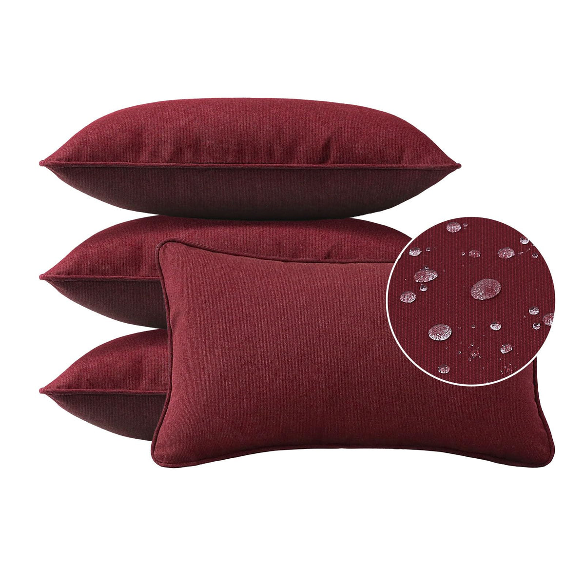 Sunbrella Decorative Outdoor Water Repellent Throw Pillows with Inserts, Set of 4, 18" x18" Pillows for Patio, Backyard, Bed, Couch, and Patio Furniture, Specrtum Pebble