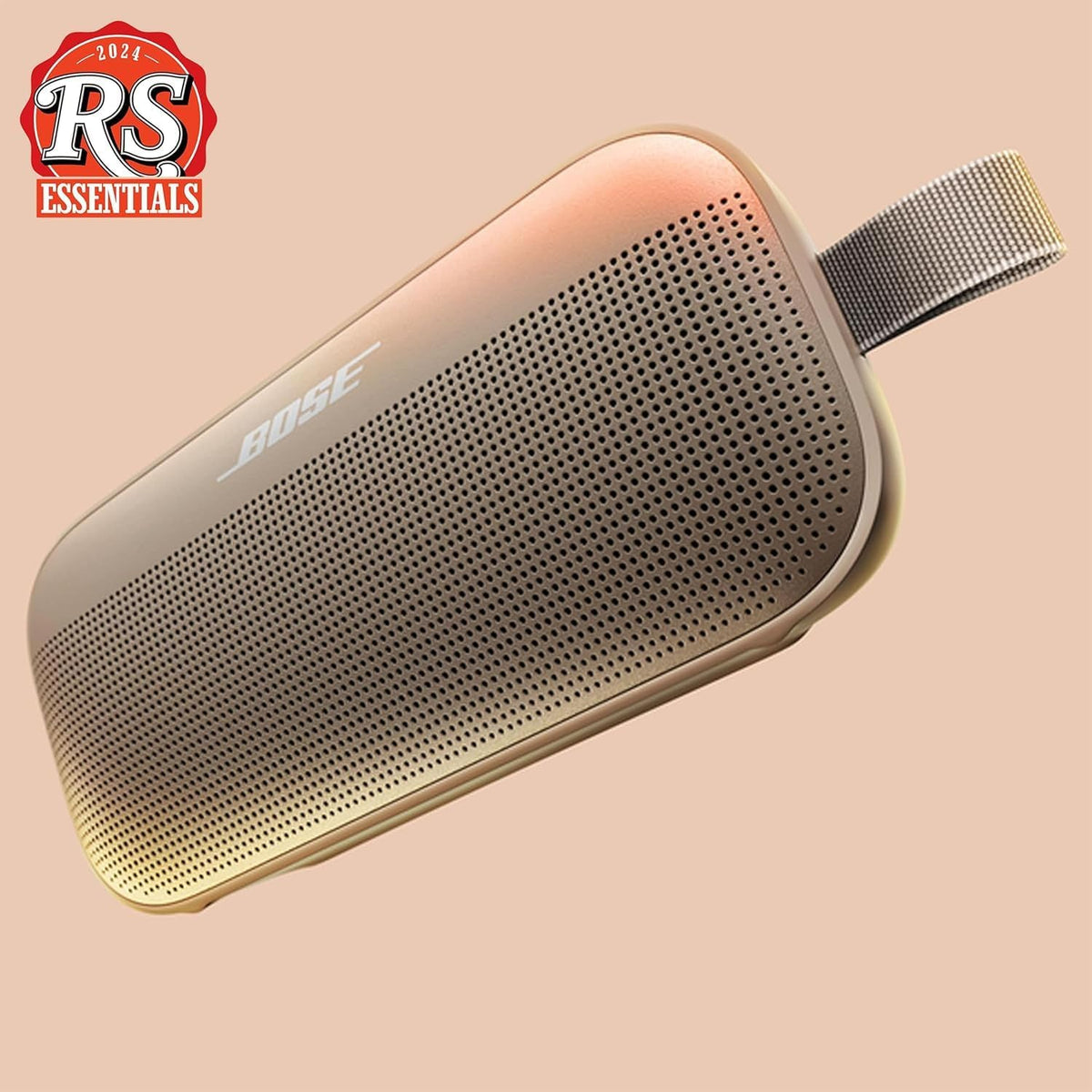 Bose SoundLink Flex Bluetooth Speaker (2nd Gen) Bundle with Fast Charger - Portable Outdoor Speaker with Hi-Fi Audio, Waterproof and Dustproof, USB-C, Up to 12 Hours Battery Life, (Sandstone)