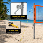 A11N SPORTS Outdoor Volleyball and Badminton Combo Set - Includes Adjustable Height Anti-Sag Net, Volleyball, Air Pump, 4 Badminton Rackets, 2 Shuttlecocks, Boundary Line Marker, and Carrying Bag