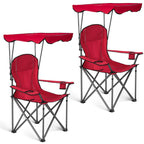 ALPHA CAMP Heavy Duty Canopy Camping Chairs with Adjustable Sunshade