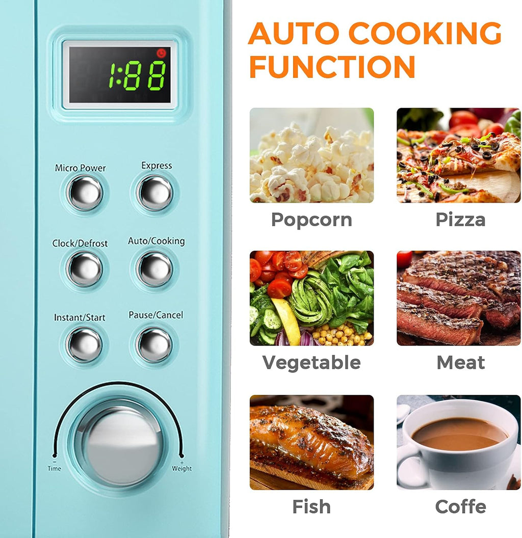 0.7Cu.ft Mini Microwave Countertop w/ 5 Micro Power, 700W
