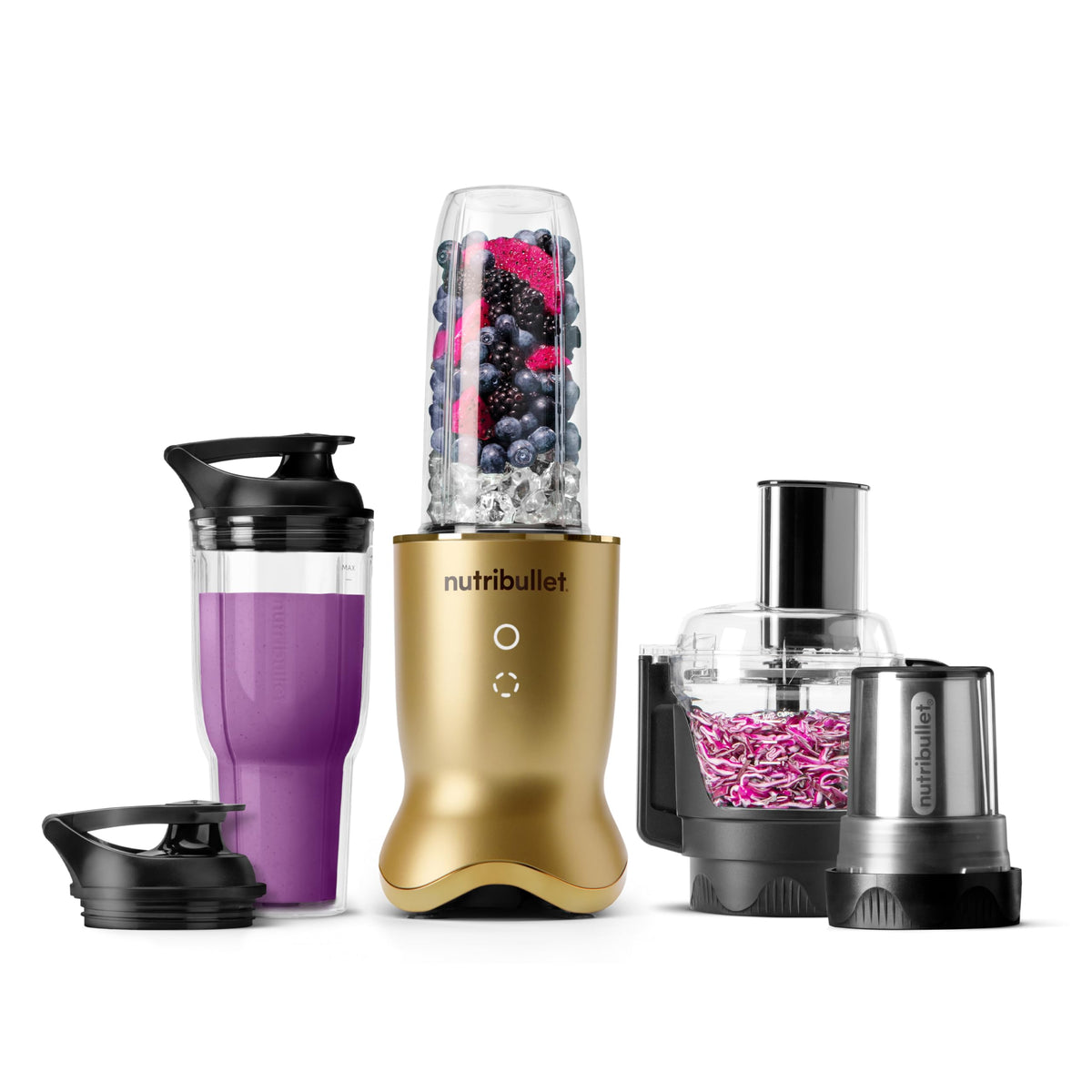 nutribullet Ultra Plus+ 3-1 Compact Kitchen System, 1200W Kitchen System with Blender, Food Processor, and Coffee and Spice Grinder, 32oz and 24oz Blending Cups, 2-Cup Food Processor, Pearl White