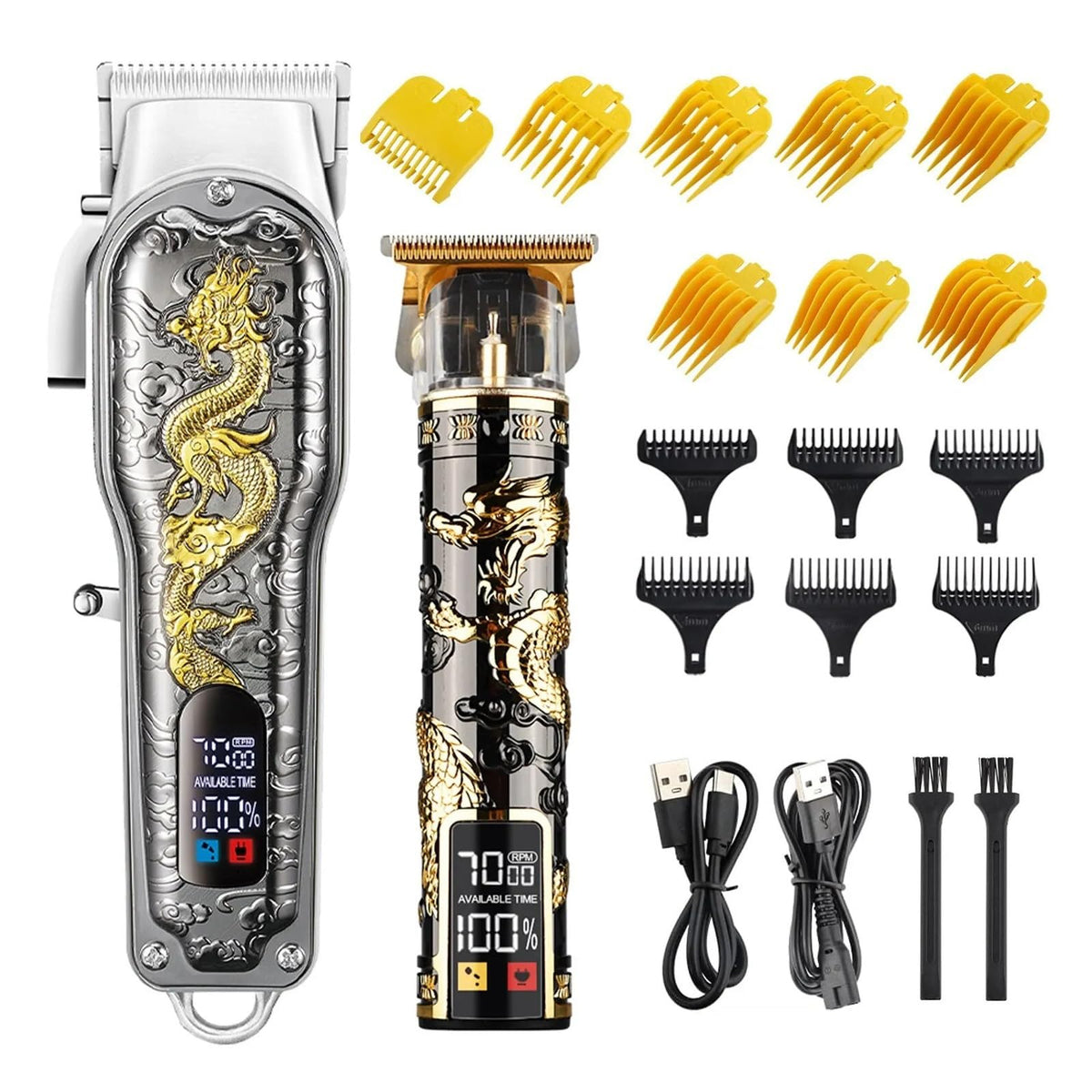 Razors Hair Clipper Electric LCD Hair Trimmer Cordless Shaver Trimmer 0mm Men Barber Hair Cutting Machine for Men Rechargeable USB(3)