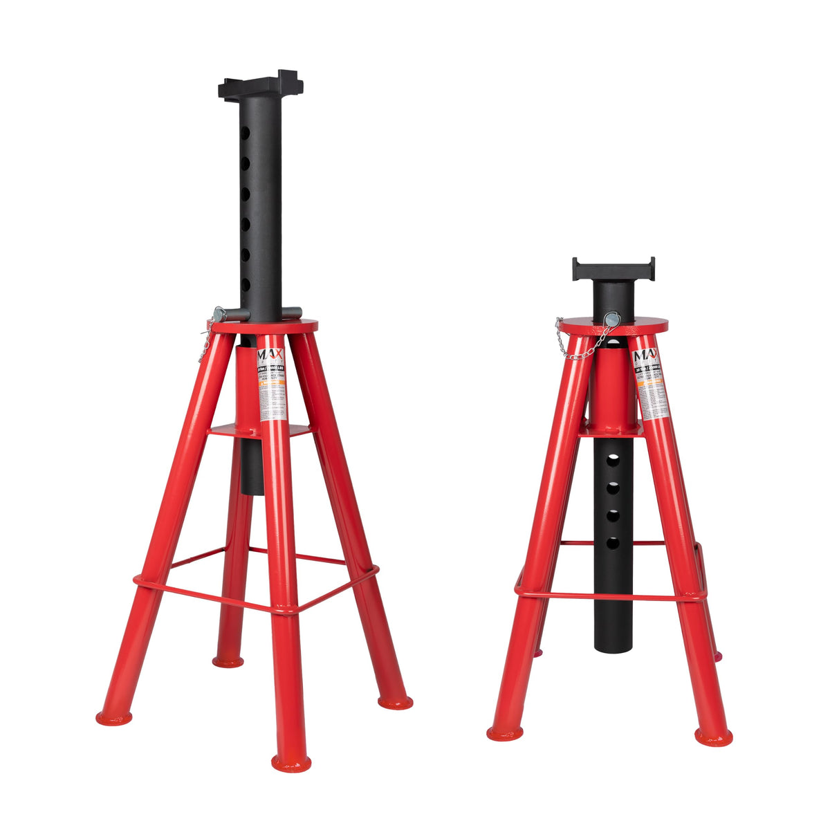 Maxority 10 Ton (20,000 lbs) Capacity Heavy-Duty Medium Profile Pin Type Adjustable Jack Stand for Trucks & Equipment, 1 Pair