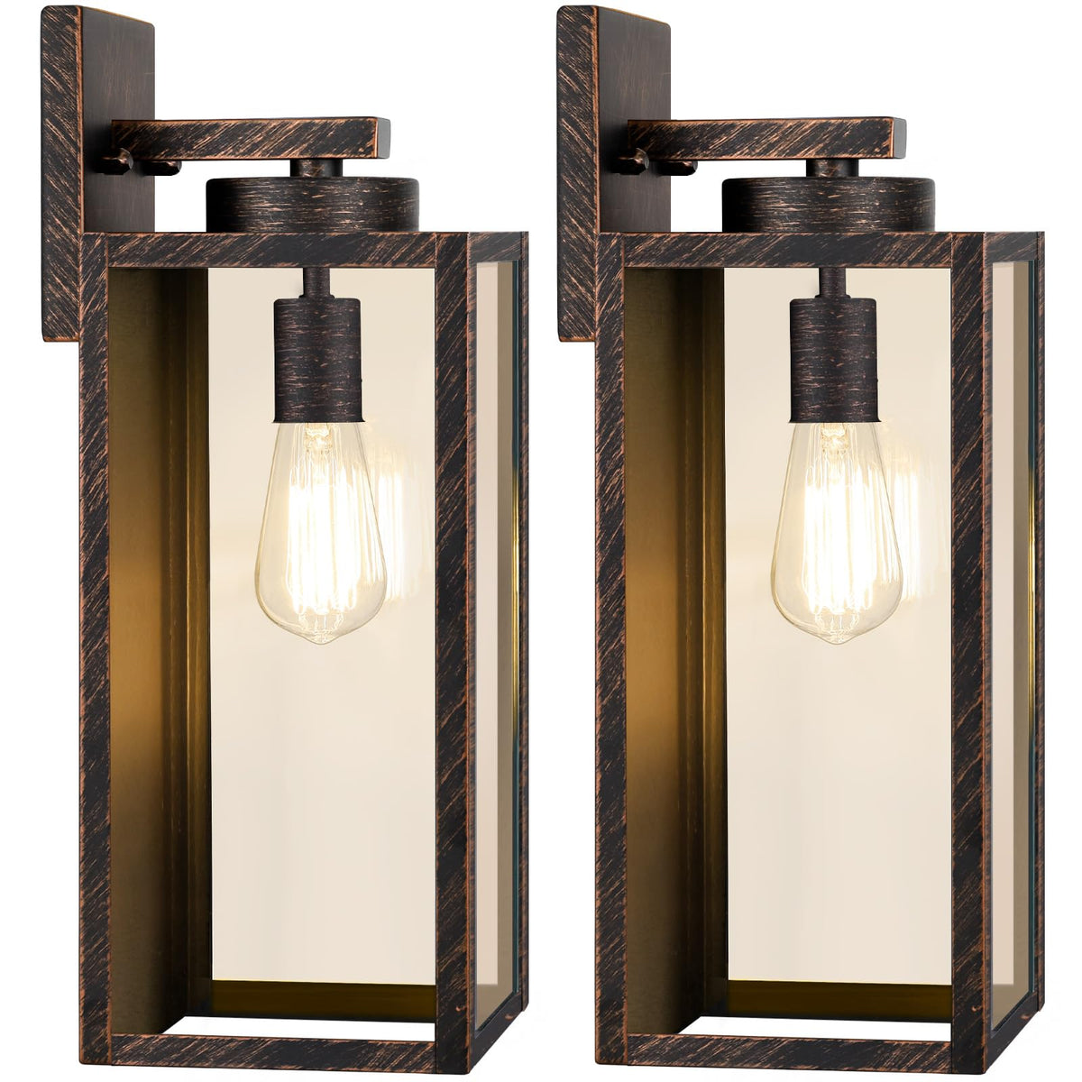 BesLowe 23.9" Extra Large Size Outdoor Wall Light Fixture, Exterior Lighting Fixture Porch Sconce Wall Mounted, Waterproof Outdoor Wall Lantern, Outside Light for House Patio Front Door Garage, Black