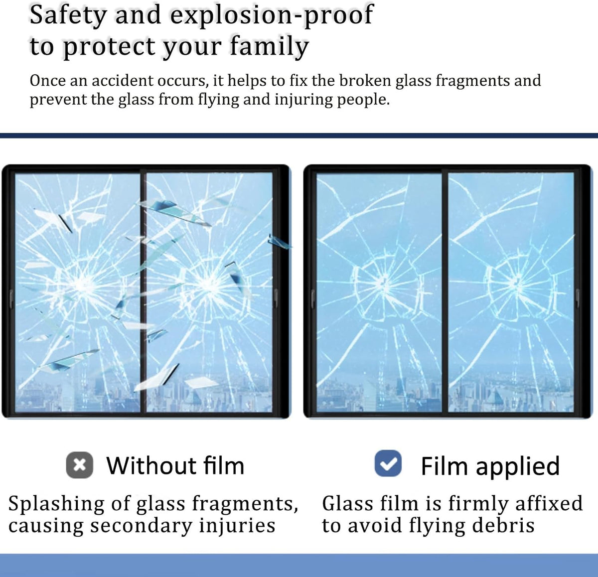 Mirror Window Tint Film, One Way Window Film Privacy, Static Cling Window Tint, Heat Daytime Privacy Film for Glass Windows, UV Reflective Anti Glare Film Clear, Sun Blocker, No Glue Static Cling(90*5