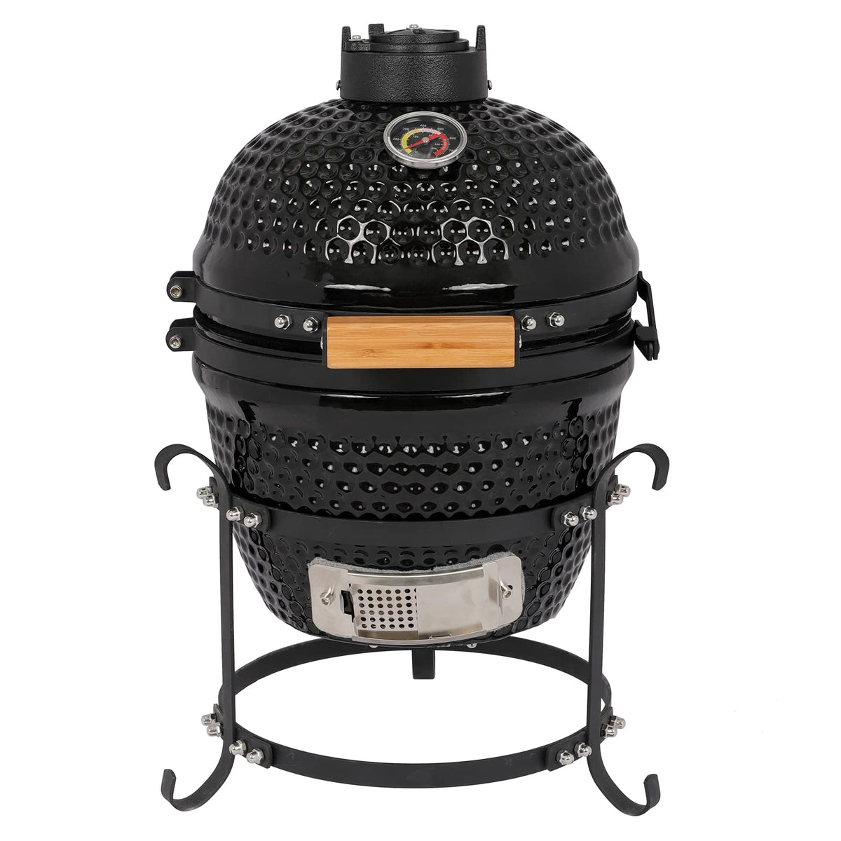 VINGLI 13" Kamado Charcoal Grill Portable Barbecue Grill BBQ Kettle Stand Lid Perfect for Outdoor Camping Patio Backyard Picnic