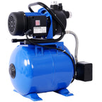1.6HP Shallow Well Pump with Pressure Tank,garden water pump, Automatic Water Booster for Home Garden Lawn Farm (Blue)