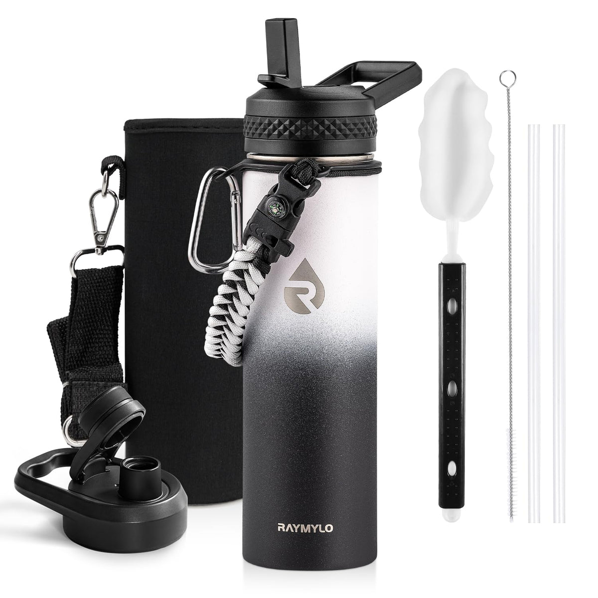 RAYMYLO Insulated Water Bottle 40 oz, Triple Wall Vacuum Stainless Steel