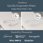 Dorai Home Stone Bath Mat for Bathroom | Quick-Drying Diatomaceous Earth Shower Mat, Non-Slip Natural Stone Modern Bathroom Rugs, Customizable Design | Sandstone, Large - 32.1" x 22.8" x 0.6"