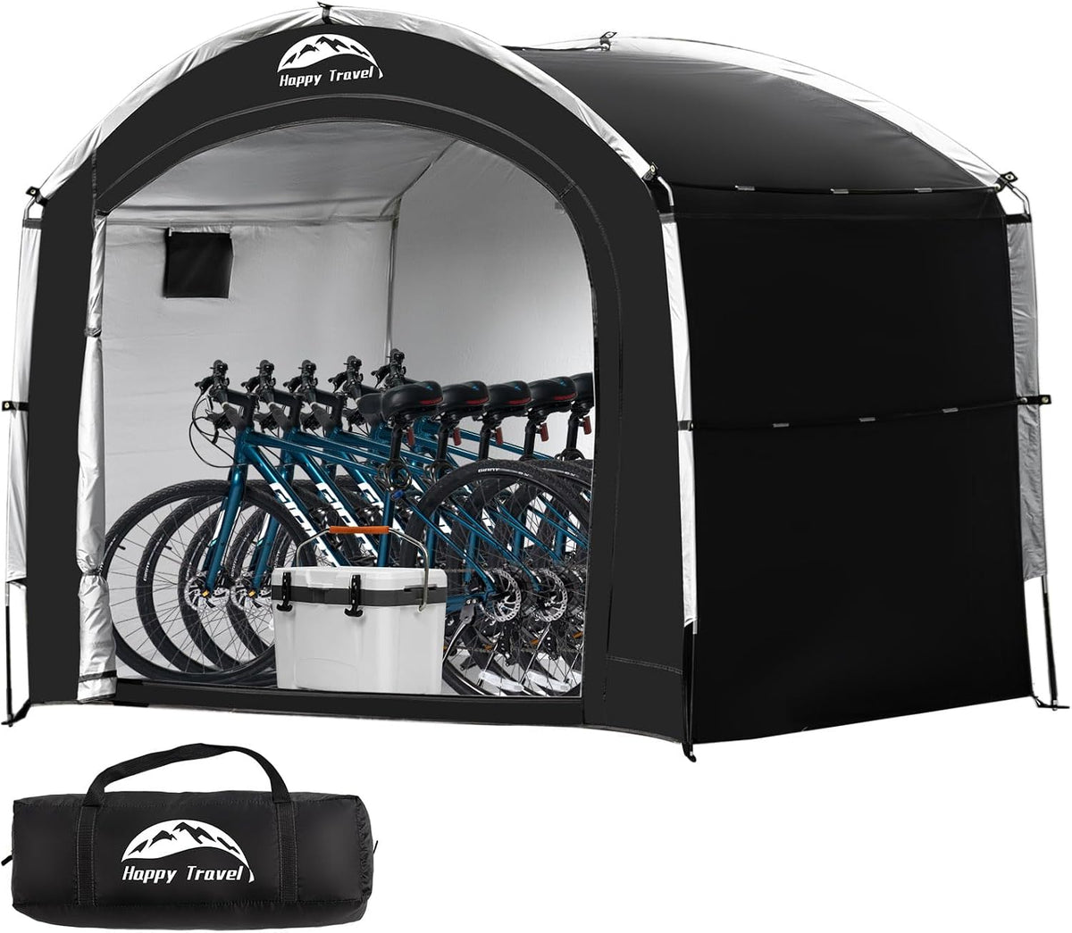 Happy Travel Bike Storage Shed Tent, Outdoor Portable Bicycle Storage Sheds
