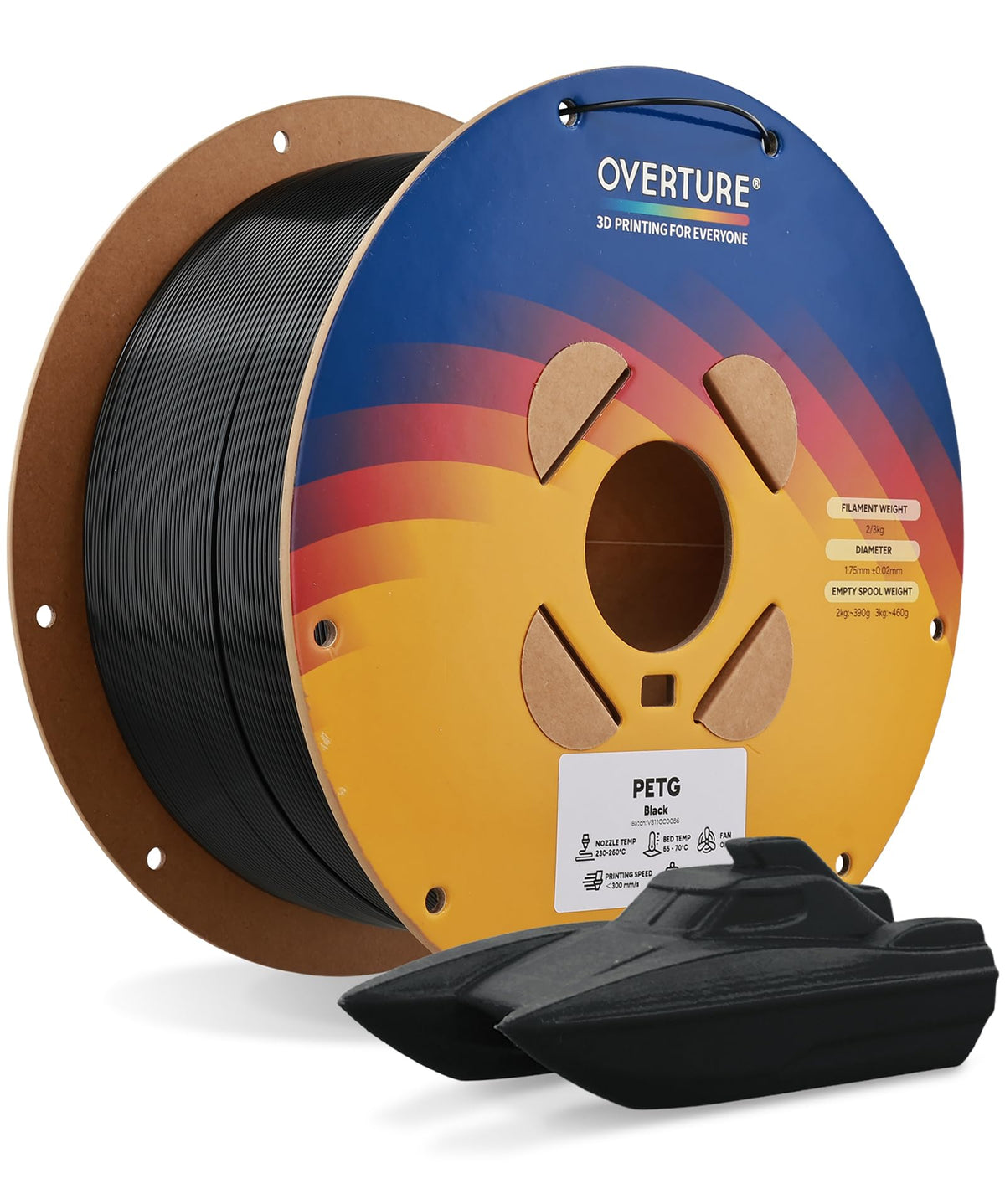 OVERTURE 10KG Bundle High Speed PETG Filament 1.75mm, 3D Printer Filament