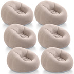 Realspring Inflatable Bean Bag Chairs,Coffee,4 Pcs