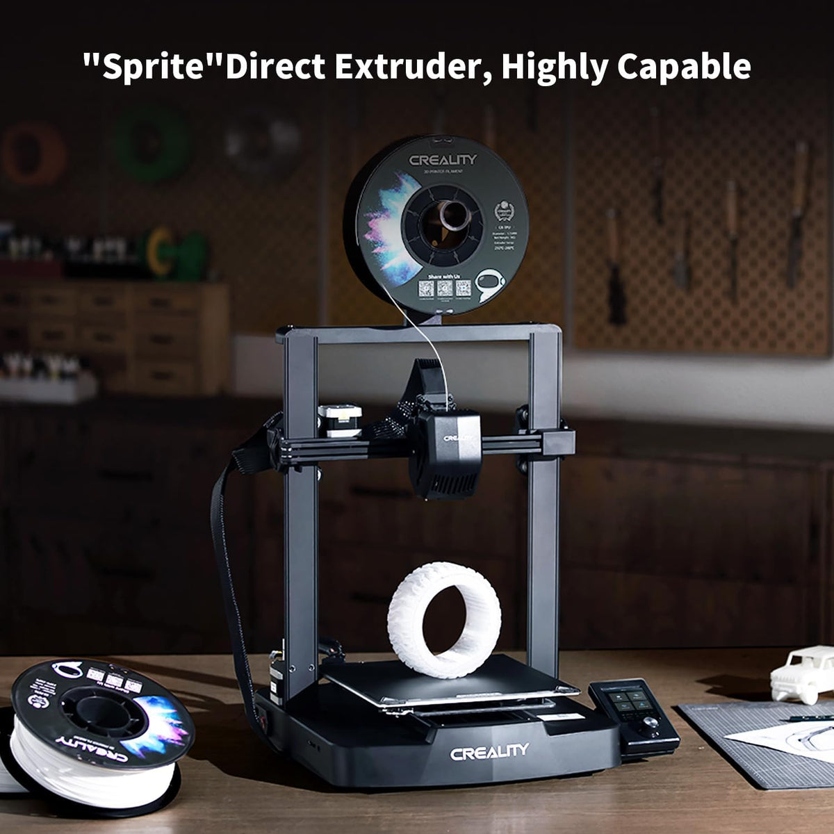 Official Creality Ender 3 V3 SE 3D Printer, Upgraded Ender 3, 250mm/s 2500mm/s² Fast 3D Printer, Auto Leveling, Direct Extruder, PC Spring Steel Bed, Auto-Load Filament, Print Size 8.66x8.66x9.84in