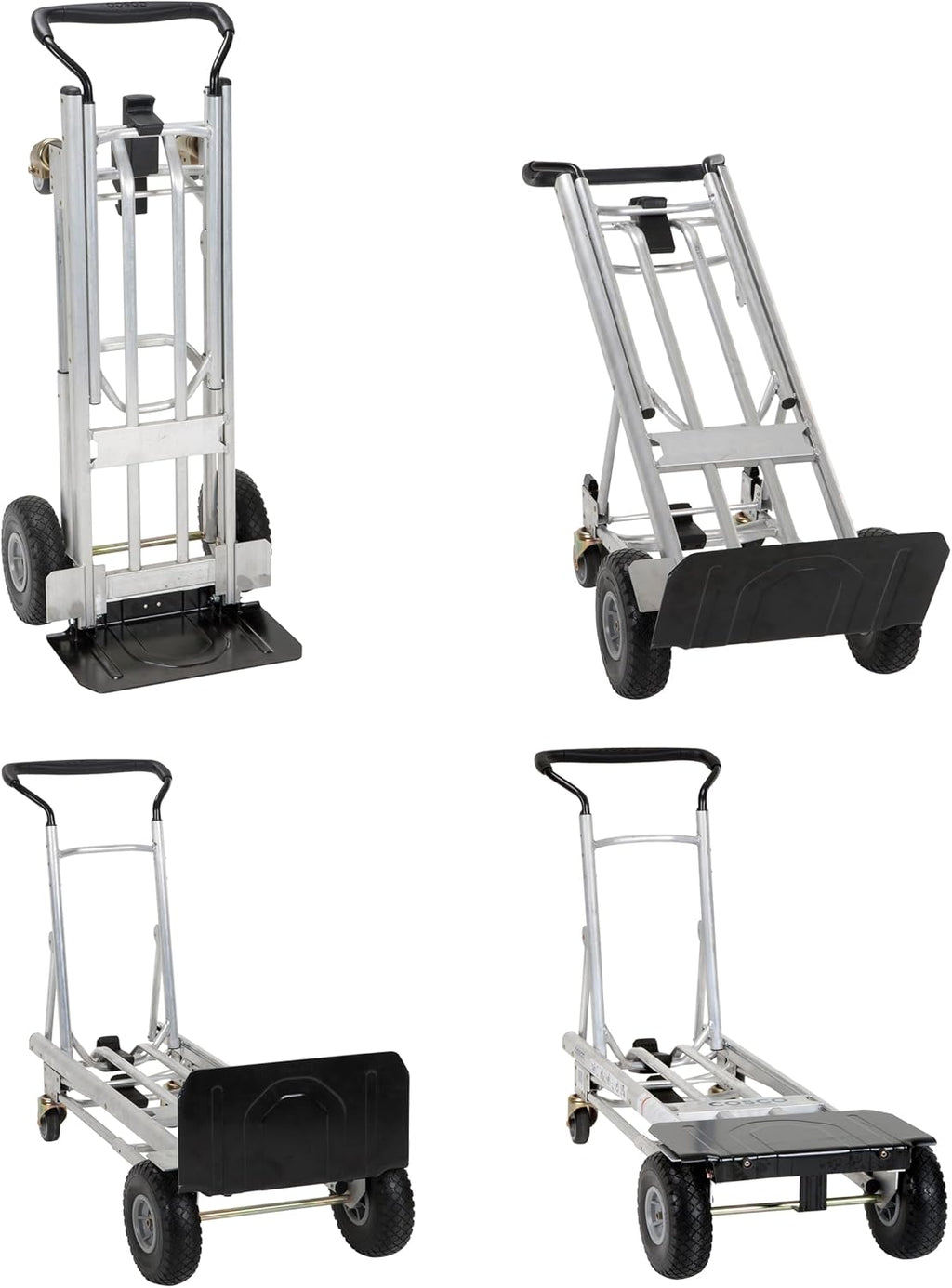 COSCO 4-in-1 Folding Series Hand Truck with Flat-Free Wheels