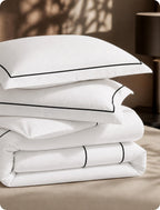Bedsure PureWoven 100% Cotton Percale Duvet Cover King, Rope Weave, White