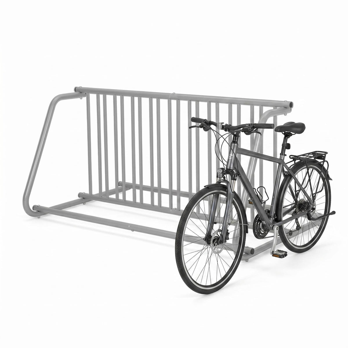 Heavy Duty 12-Bike Floor Rack – Single-Sided Freestanding Metal Stand – 147" Grid Design – for Garage, Indoor, Outdoor Cycle Parking – Easy Assembly – Bike Holder for Events