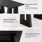 Garvee 63" Dining Table for 4-6 People, Modern Kitchen Table, Black