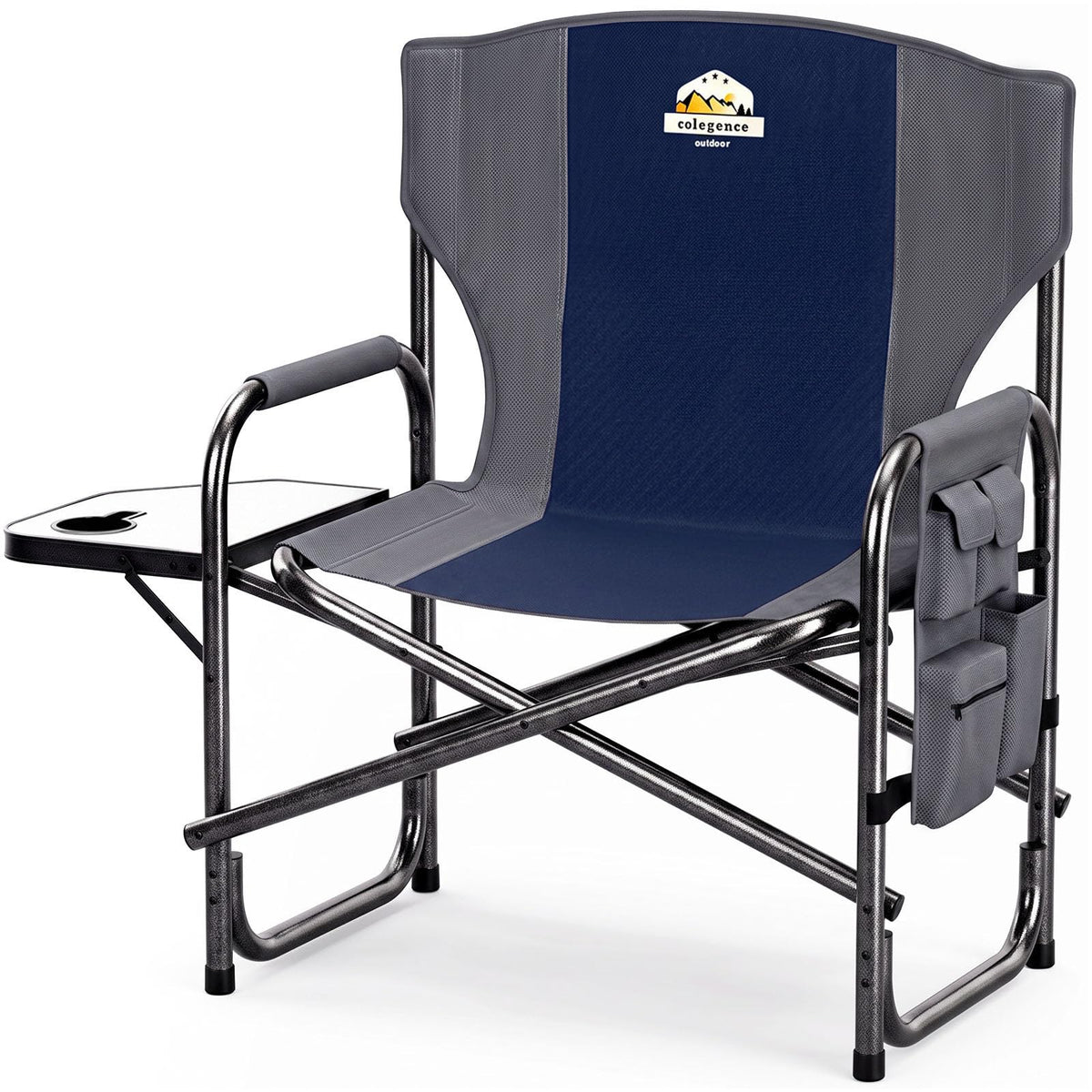 Colegence Oversized Camping Chair, 600-lb Capacity, Heavy-Duty Steel Frame