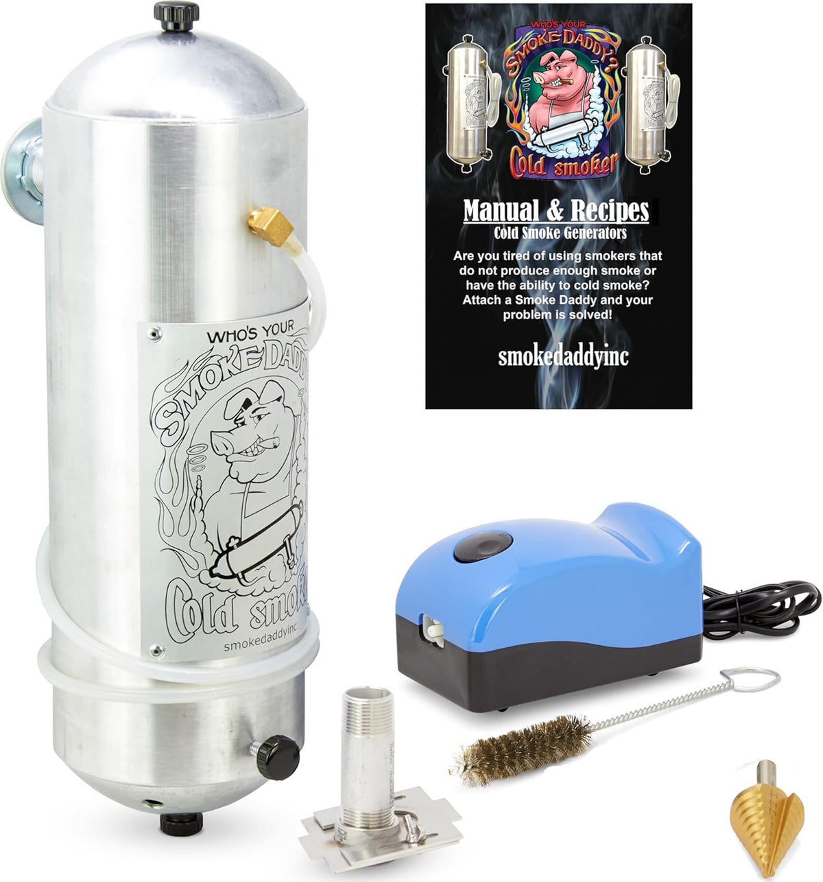 8-Inch Cold Smoke Generator – Heavy-Duty USA-Made Aluminum Body, Works with All BBQ & Pellet Grills – 45 min Burn Time