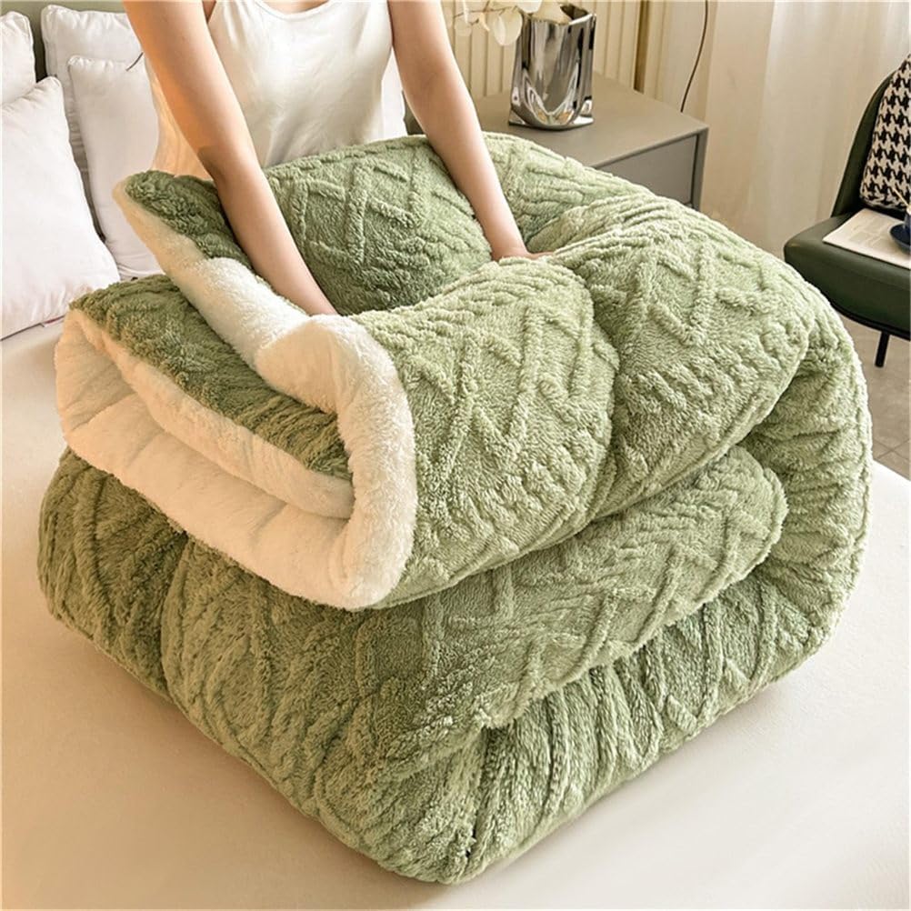 Breathable Warmth Fluffy Plush Double Sided Velvet Blanket,Thickened Super Soft Insulation Hibiscus Winter Quilt, Hibiscus Double Fabrics, for Cold Weather,Purple,180x220cm/4.5kg