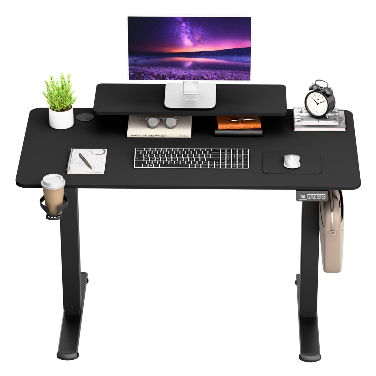 Furmax 45 Inches Electric Standing Desk, Home Office Desk with Phone Holder
