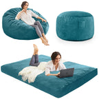 Bean Bag Chairs for Adults - Giant Bean Bag Convertible Floor Sofa