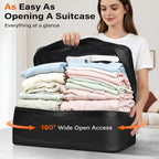 2 Pack with Vacuum Travel Bag for Suitcase, 30L Overpack Vacuum Bags w/Pump