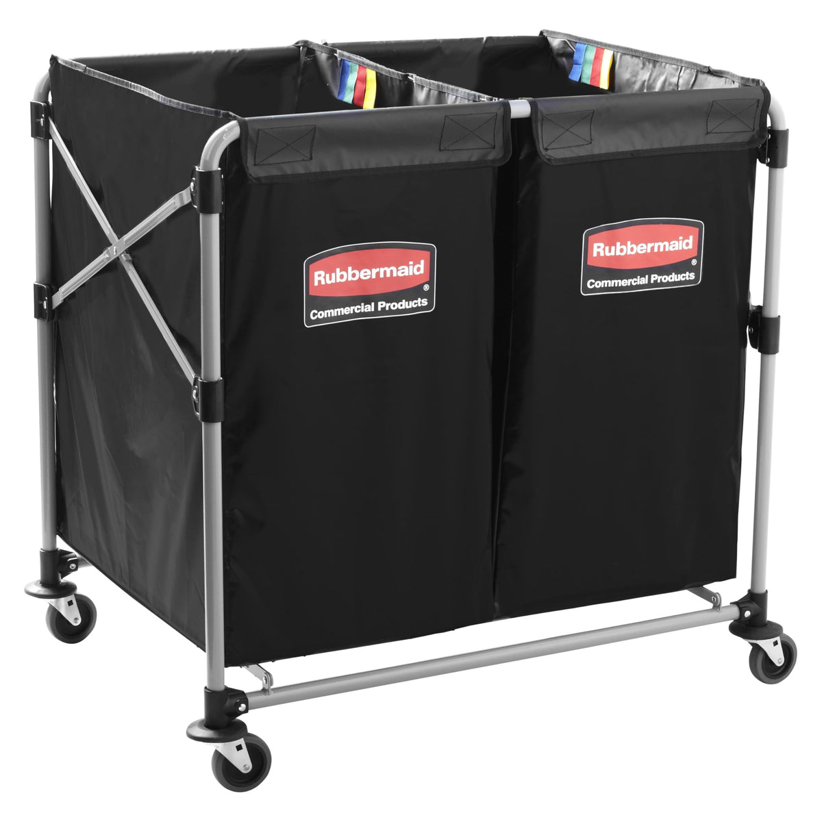 Rubbermaid Commercial Products Collapsible X-Cart, Black, 8 Bushel