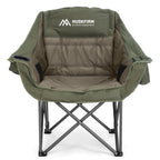 Oversized 2 Pack Camping Chairs, Padded Camping Chair Support 450LBS, Grey