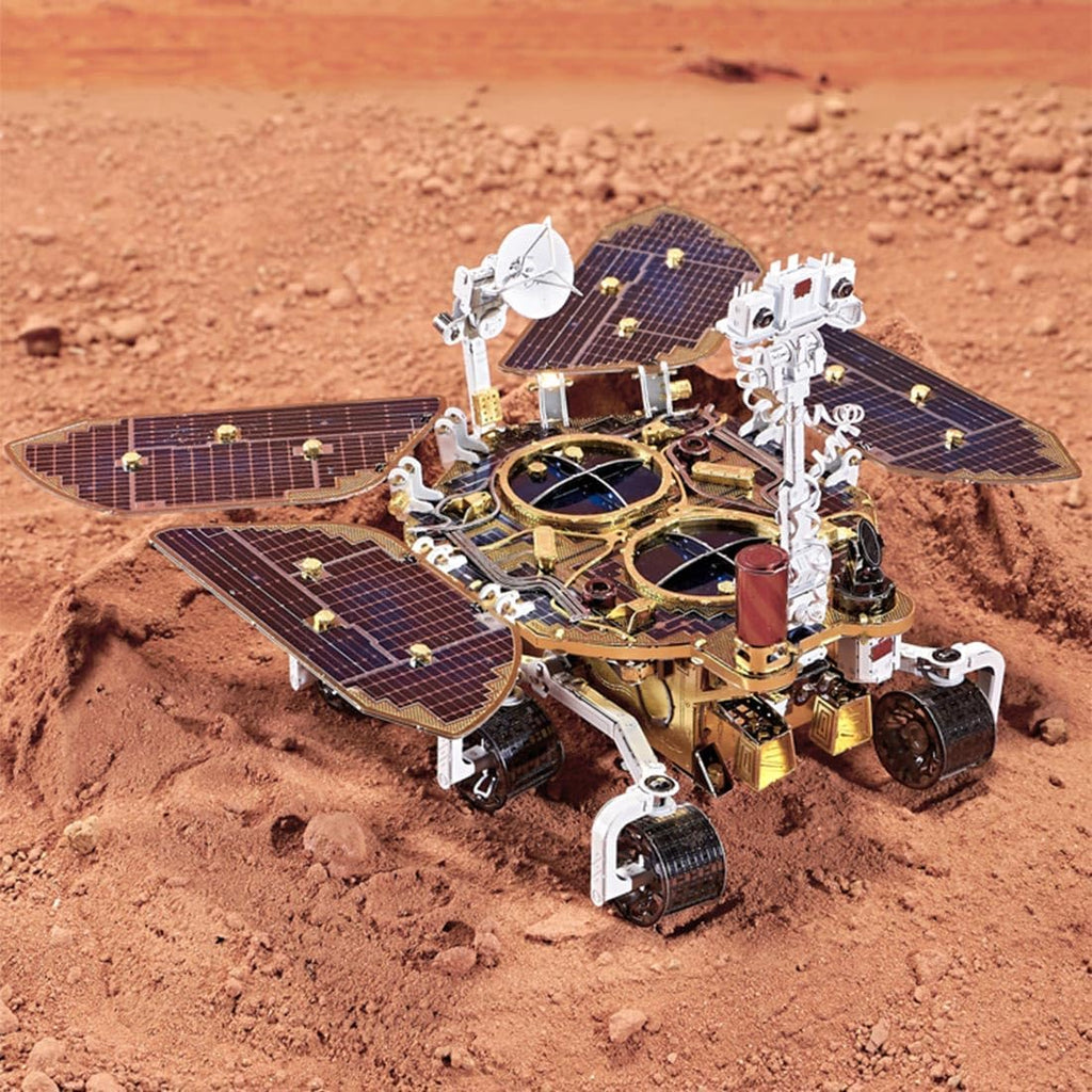 3D Metal Puzzle Space Rover Model Kit, 281PCS 1/23 Scale DIY Assemble Steampunk Mechanical Mars Rover Model, Creative Handcrafted Metal Art Craft Desktop Display & Decoration for Adults