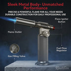 Powerful All-Metal Butane Torch Lighter(Gas Not Included)